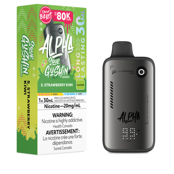 FLAVOUR BEAST ALPHA 80K DISPOSABLE ~ SOUR STRAWBERRY KIWI