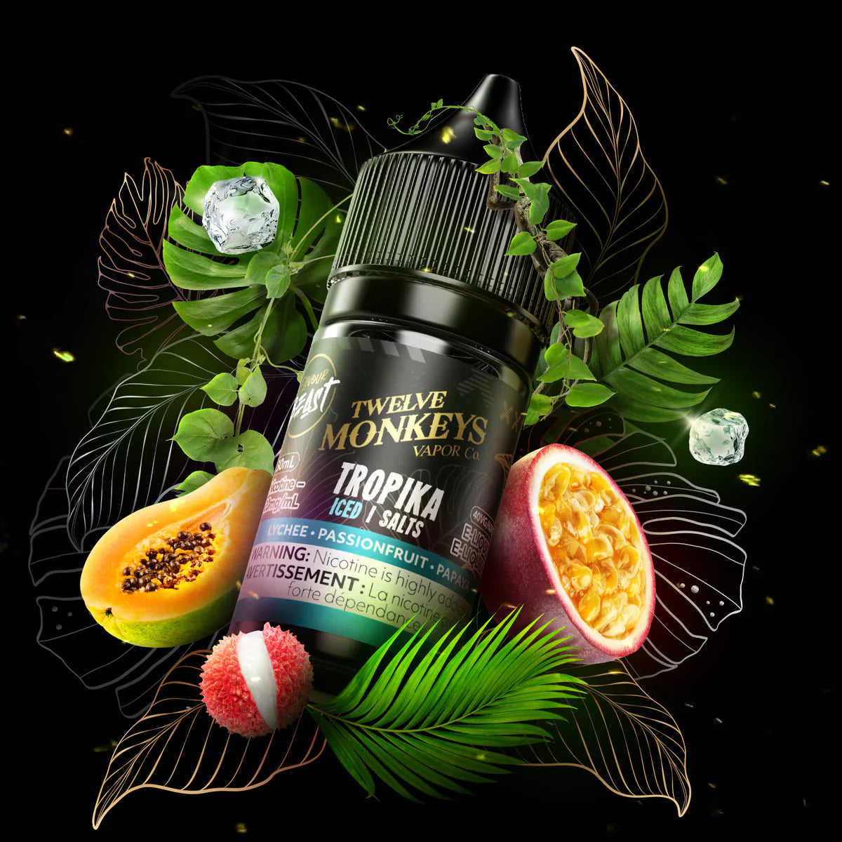 FLAVOUR BEAST E-LIQUID TWELVE MONKEYS ~ TROPIKA ICED 10mg 30ml