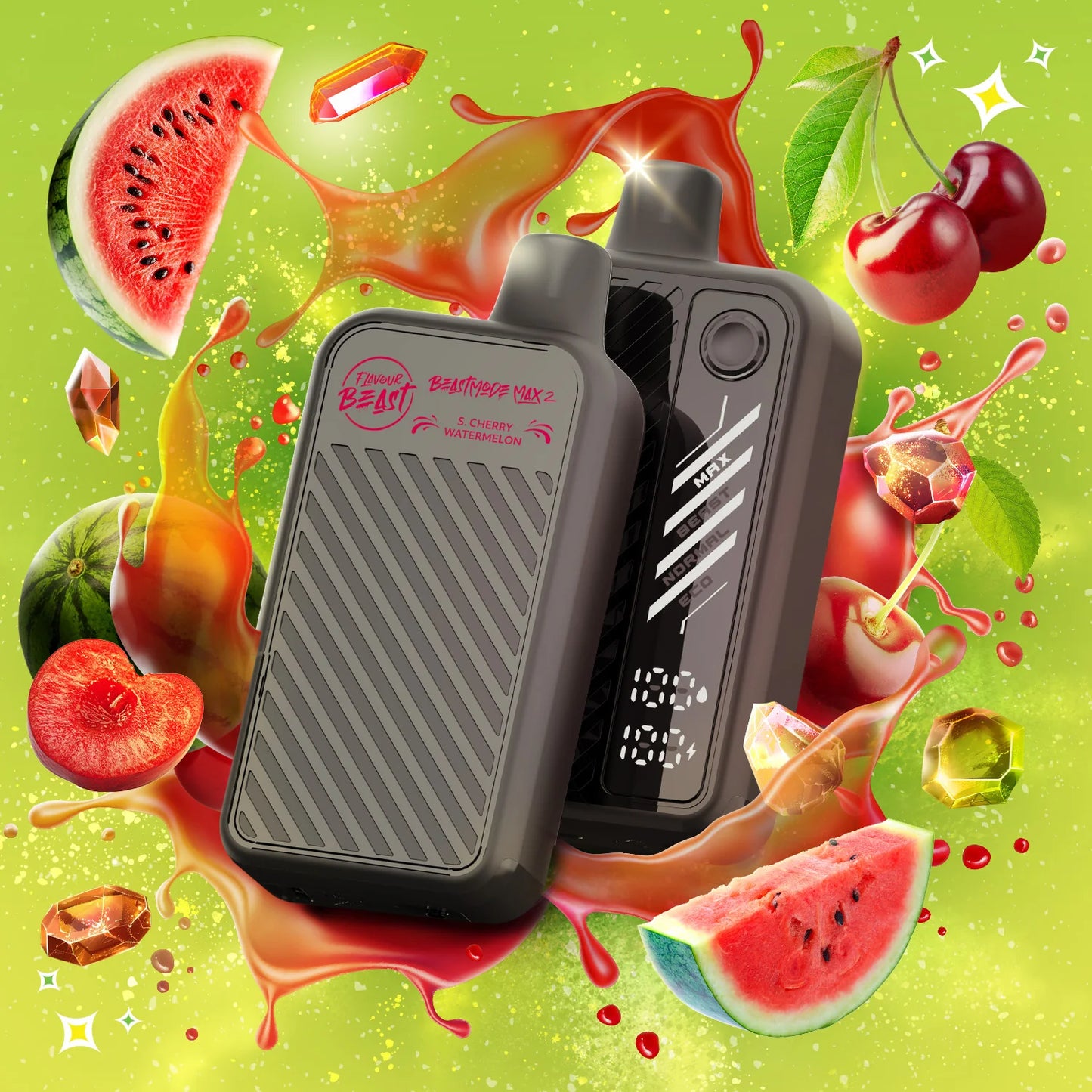 FLAVOUR BEAST MODE MAX 2 50K DISPOSABLE ~ SOUR GUSHIN' CHERRY WATERMELON