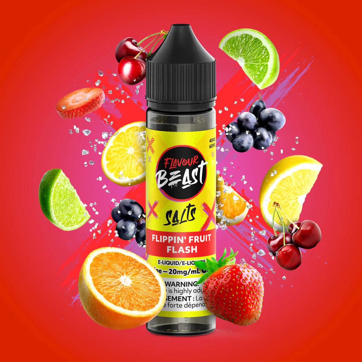 FLAVOUR BEAST E-LIQUID 60ml ~ FLIPPIN' FRUIT FLASH