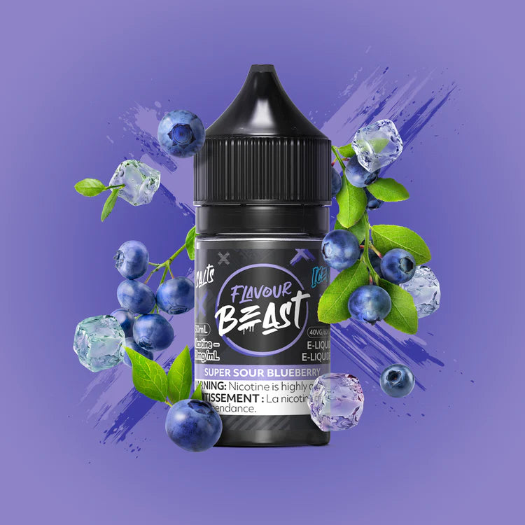FLAVOUR BEAST E-LIQUID ~ SUPER SOUR BLUEBERRY ICED