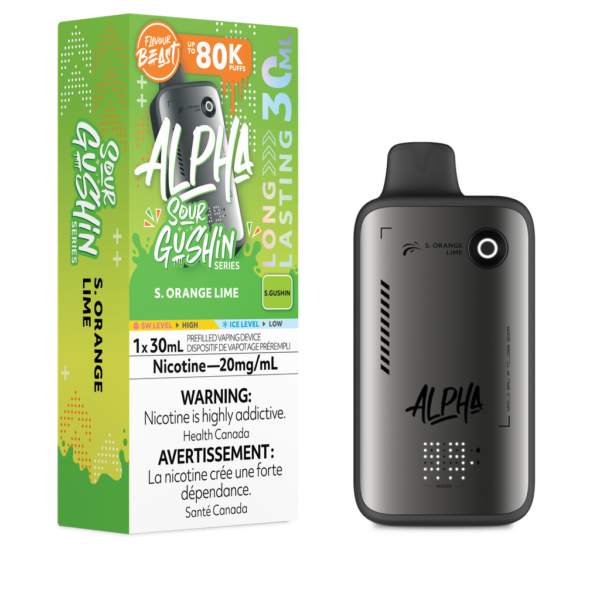 FLAVOUR BEAST ALPHA 80K DISPOSABLE ~ SOUR ORANGE LIME