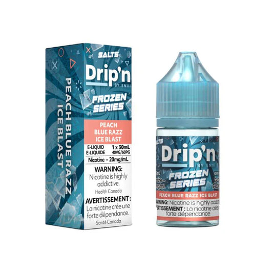 DRIP'N BY ENVI FROZEN E-LIQUID ~ PEACH BLUE RAZZ ICE BLAST
