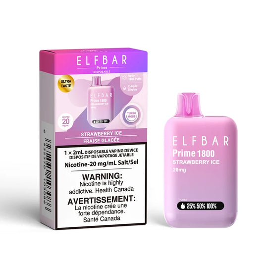 ELF BAR PRIME 1800 DISPOSABLE ~ STRAWBERRY ICE