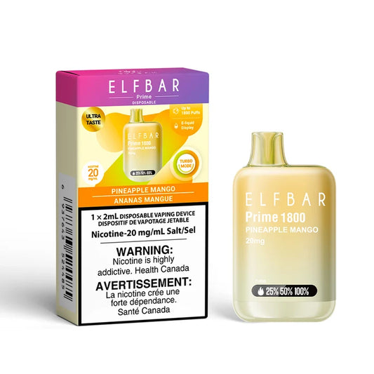 ELF BAR PRIME 1800 DISPOSABLE ~ PINEAPPLE MANGO