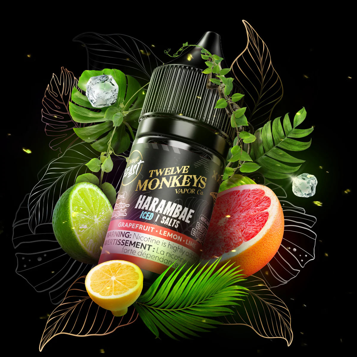 FLAVOUR BEAST E-LIQUID TWELVE MONKEYS ~ HARAMBAE 10mg 30ml