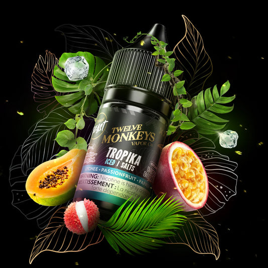 FLAVOUR BEAST E-LIQUID TWELVE MONKEYS ~ TROPIKA ICED 10mg 30ml
