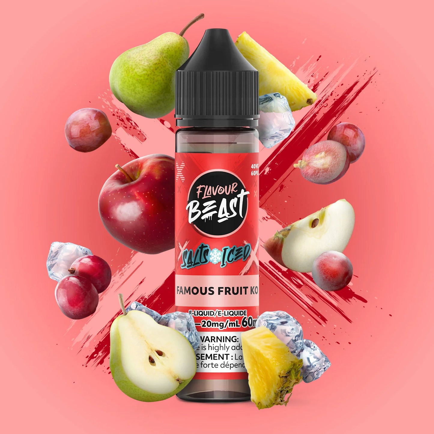 FLAVOUR BEAST E-LIQUID 60ml ~ FAMOUS FRUIT KO
