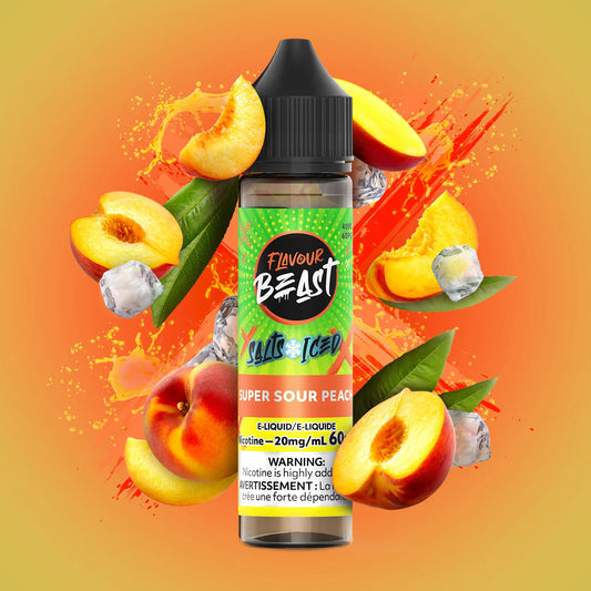 FLAVOUR BEAST E-LIQUID 60ml ~ SUPER SOUR PEACH