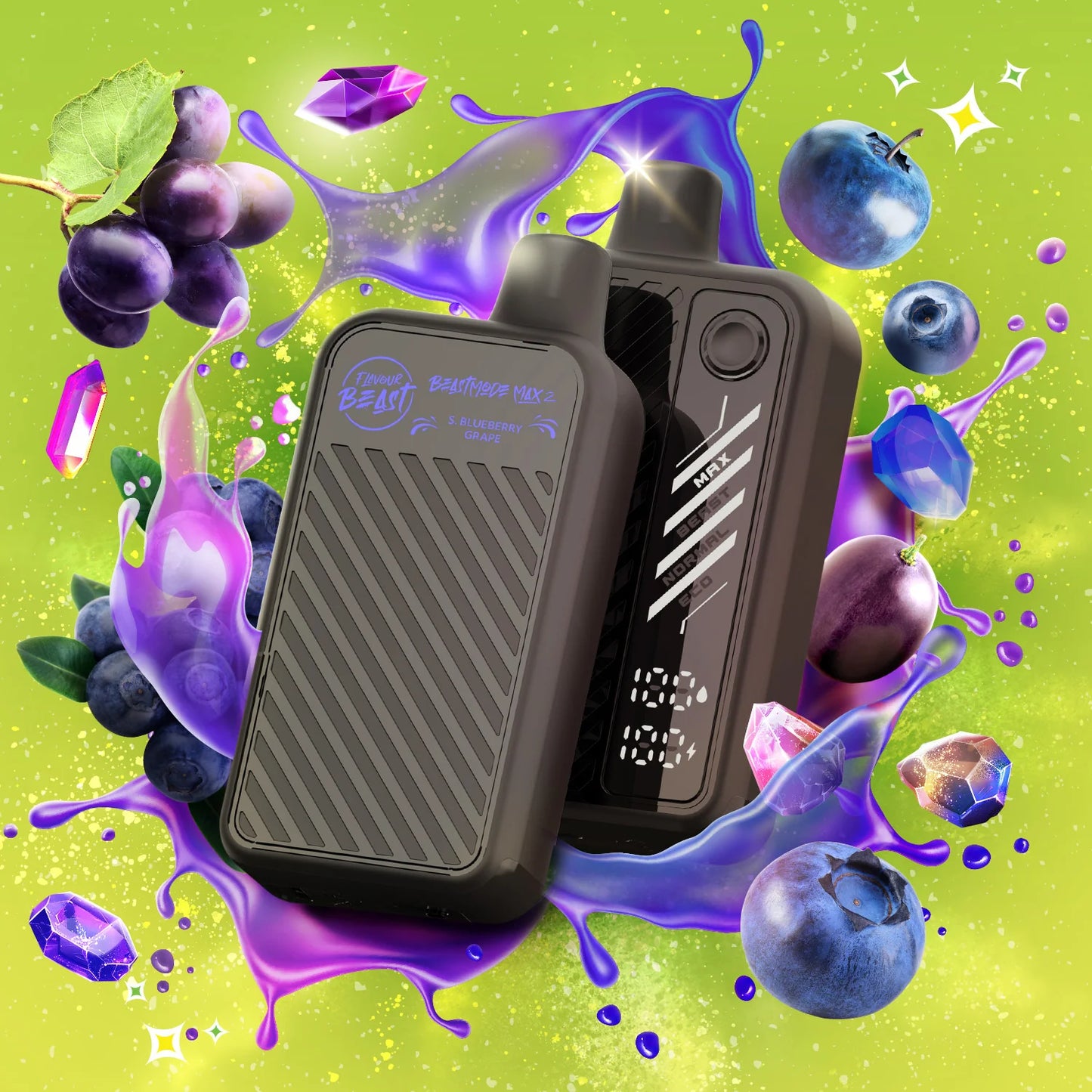 FLAVOUR BEAST MODE MAX 2 50K DISPOSABLE ~ SOUR GUSHIN' BLUEBERRY GRAPE
