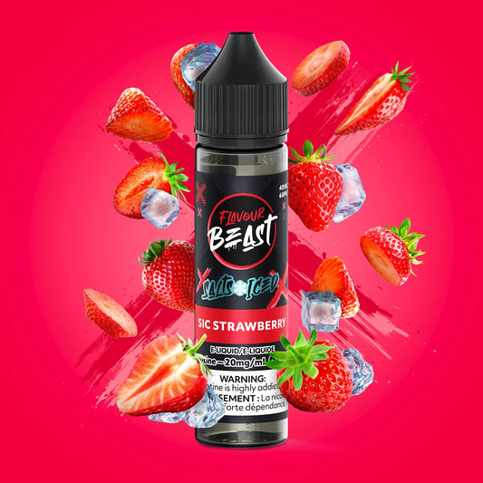 FLAVOUR BEAST E-LIQUID 60ml ~ SIC STRAWBERRY ICED