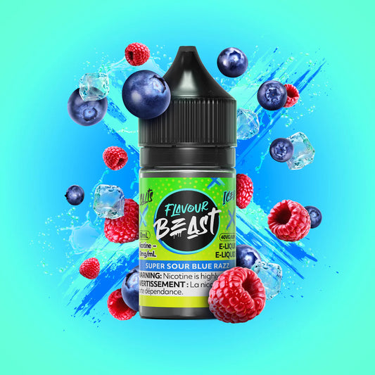 FLAVOUR BEAST E-LIQUID ~ SUPER SOUR BLUE RAZZ