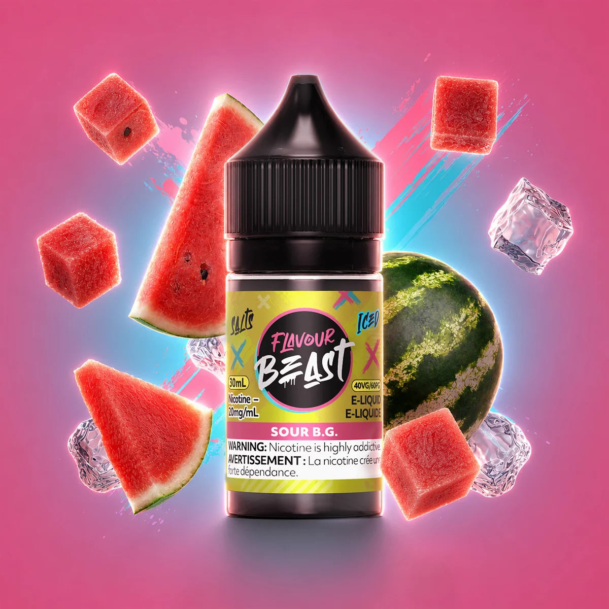 FLAVOUR BEAST E-LIQUID ~ SOUR B.G ICED
