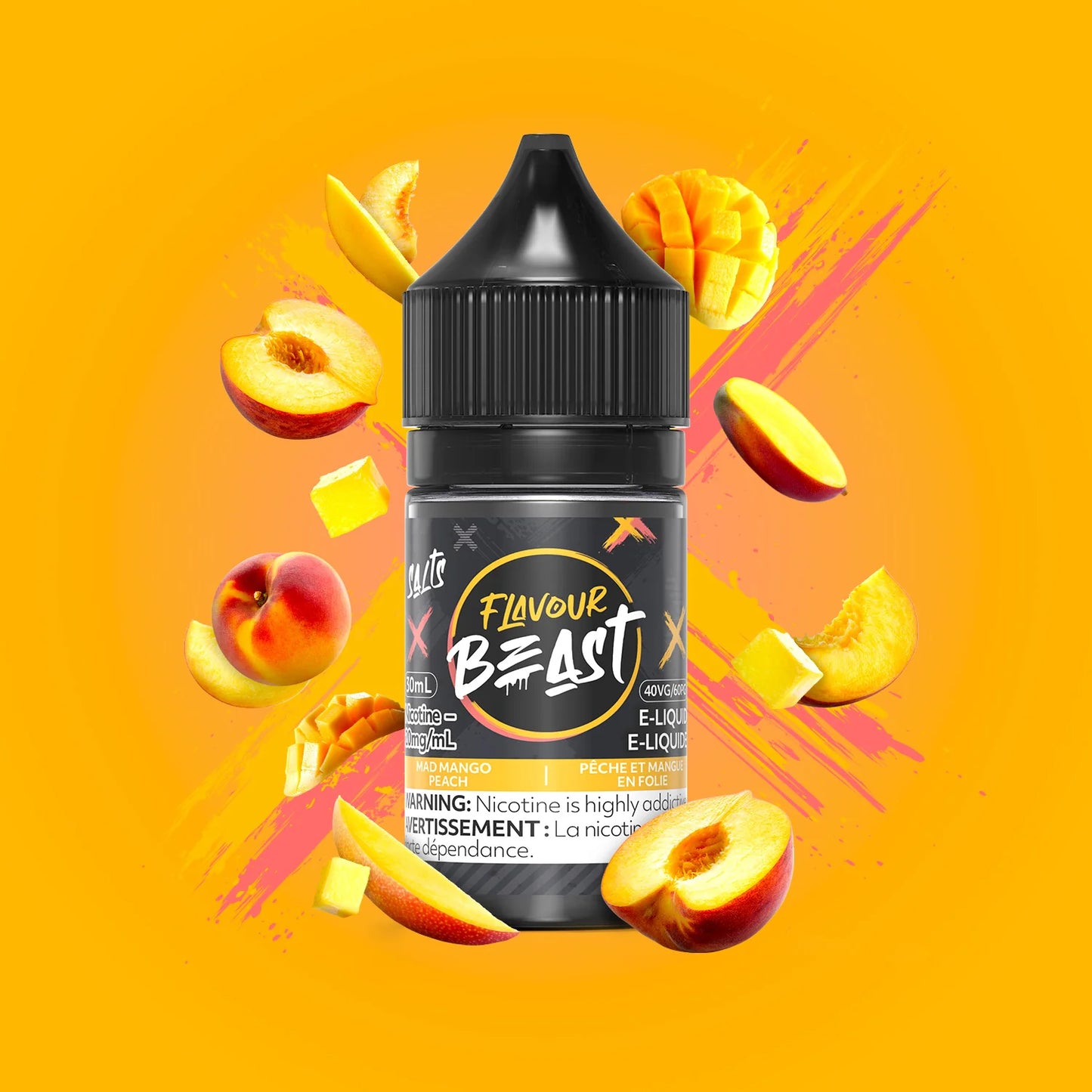 FLAVOUR BEAST E-LIQUID ~ MAD MANGO PEACH