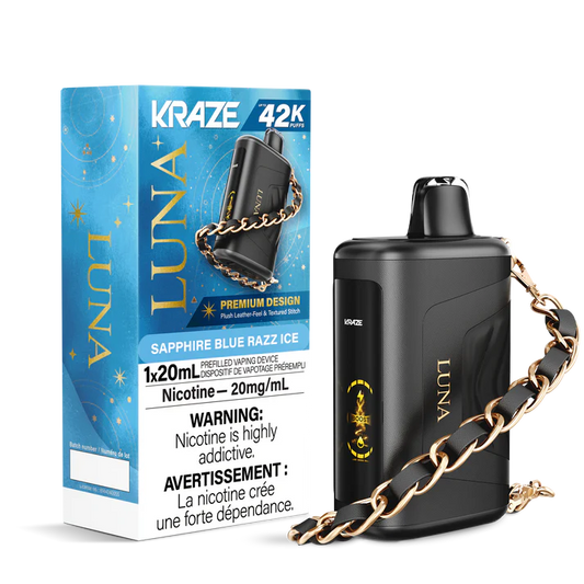 KRAZE LUNA 42K DISPOSABLE ~ SAPPHIRE BLUE RAZZ ICE