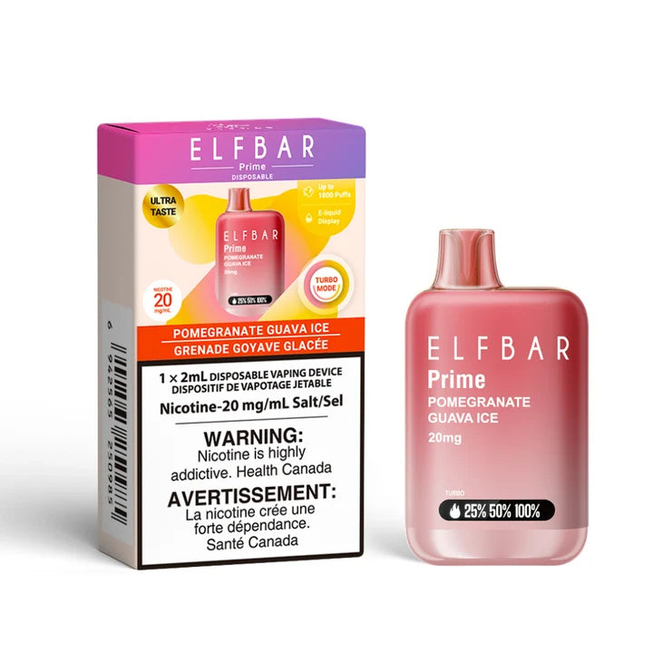 ELF BAR PRIME 1800 DISPOSABLE ~ POMEGRANATE GUAVA ICE
