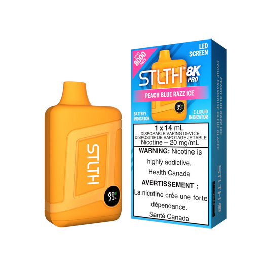 STLTH 8K PRO DISPOSABLE ~ PEACH BLUE RAZZ ICE