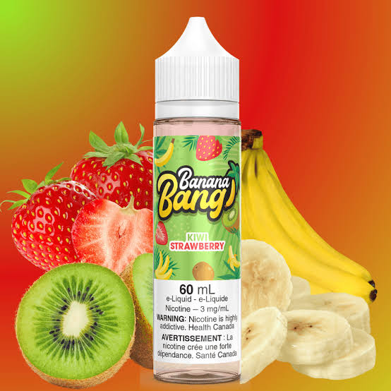 BANANA BANG ~ KIWI STRAWBERRY 60ml 3mg